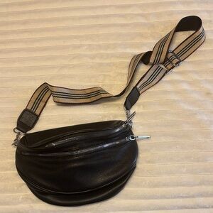 Black Leather Crossbody Bag